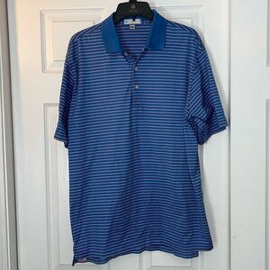 Peter Millar 3 Button Striped Polo